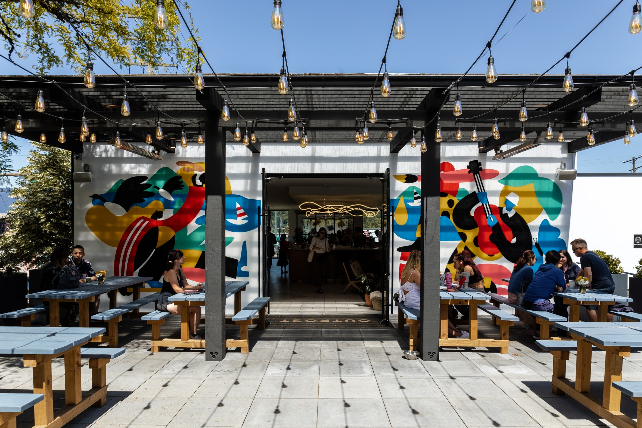 Rory Doyle’s mural commission at Outpost in Port Moody